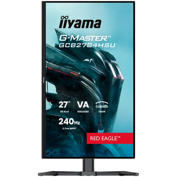 IIYAMA Gaming Monitor 27 inch VA panel curved 1500R G Master Red Eagle FreeSync Premium 1920x1080 165Hz 250 cd m2 DisplayPort 2xHDMI 1ms MP