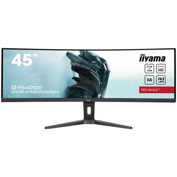 Iiyama G-MASTER Red Eagle GCB4580DQSN-B1LED monitor gaming curved 45'' (44.5'' viewable) 5120 x 1440 Dual Quad HD @ 165 Hz VA 450 cdm˛ 3000:1