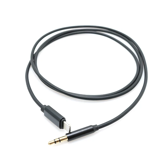 Usb data kabal iphone lightning na 3.5mm (aux) muski jh-023 crni