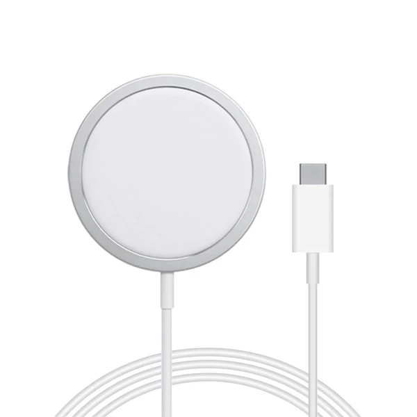 Bezicni punjac magsafe 15w sa type c kablom beli model 1