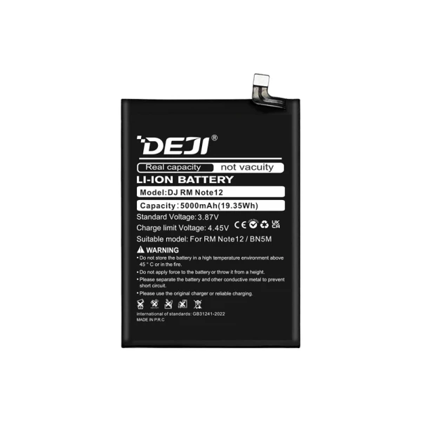 Baterija za xiaomi redmi note 12 4g/5g (bn5m) 5000mah deji