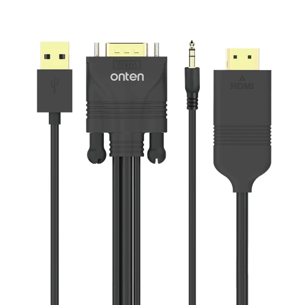 Adapter vga + jack 3.5mm + usb 2.0 na hdmi 1.8m (otn-5152) onten