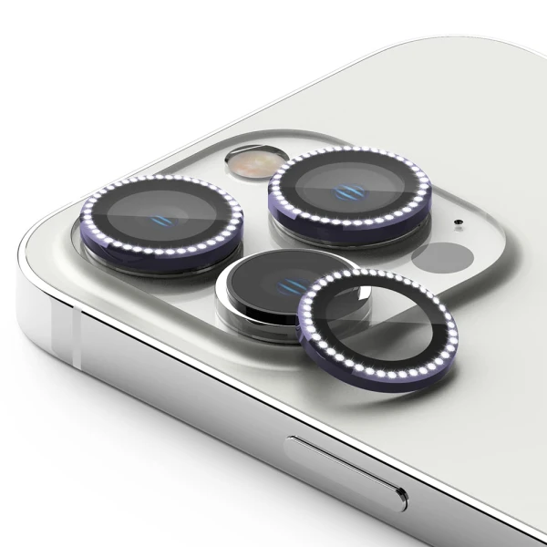 Folija za zastitu kamere diamond za iphone 15 pro (6.1)/iphone 15 pro max (6.7) ljubicasta