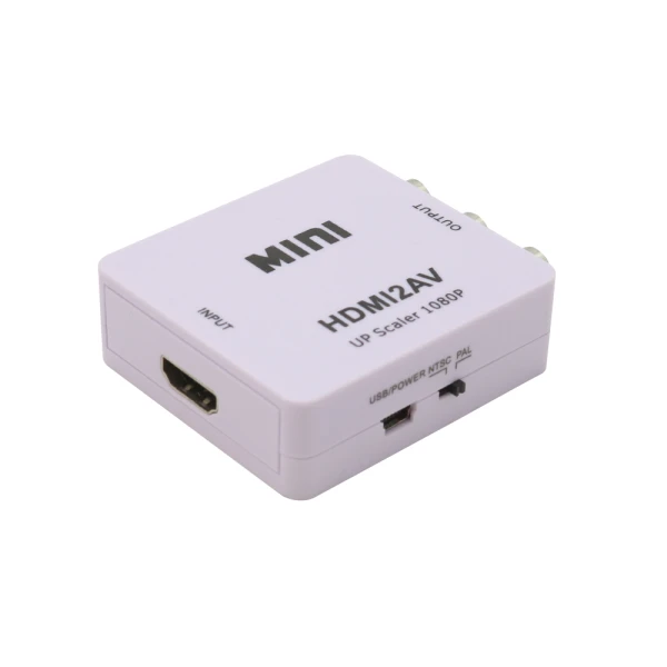 Adapter hdmi na av beli mini