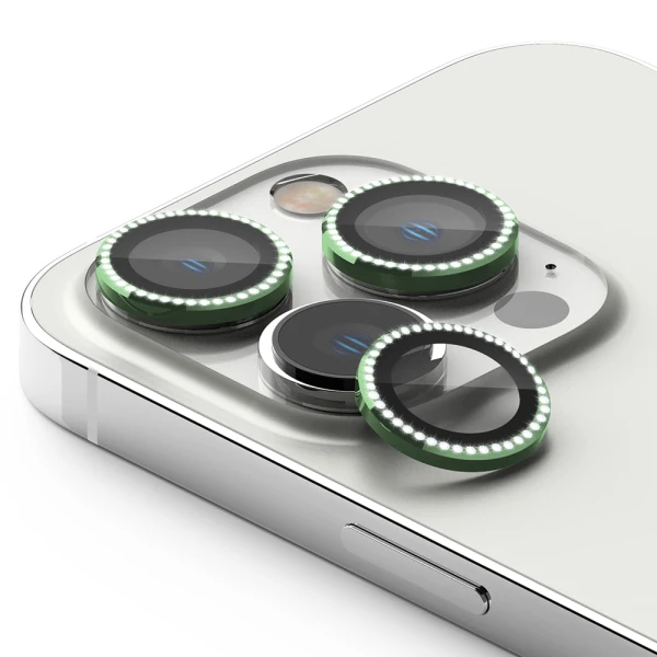 Folija za zastitu kamere diamond za iphone 15 pro (6.1)/iphone 15 pro max (6.7) zelena