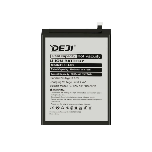 Baterija za samsung a025f/a025g/a035f/a037f/a037g/a145f galaxy a02s/a03/a03s/a14 4g (hq-50sd) 4900mah deji