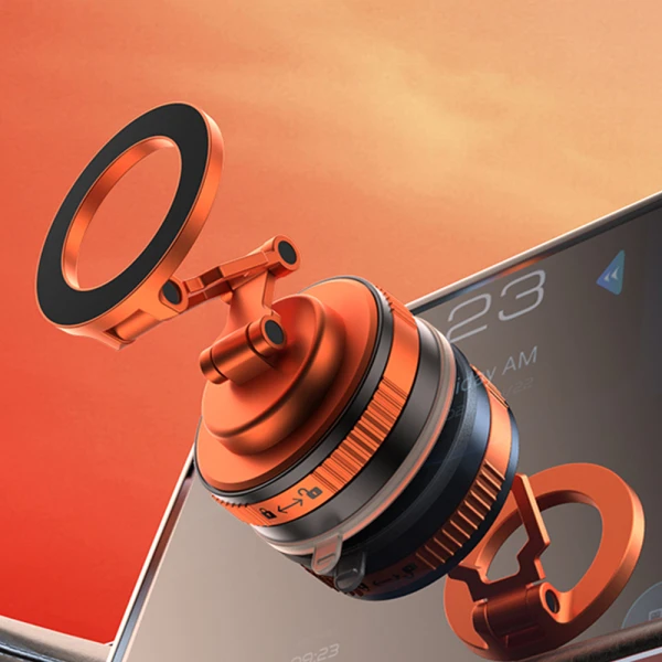 Drzac za mobilni telefon oh-x210 magnet i vakum narandzasti