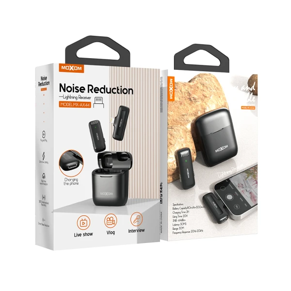 Mikrofon bluetooth moxom mx-ax44 lightning crni