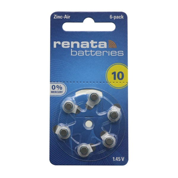 Baterija za slusni aparat zinc air dugmasta za10 6/1 renata