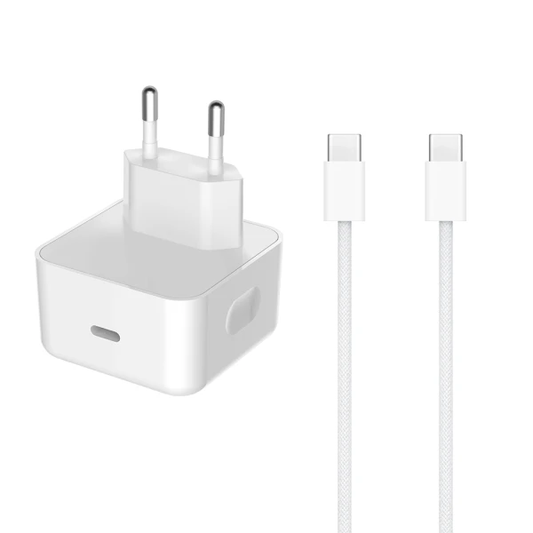 Kucni punjac za iphone 17/air/17 pro/17 pro max type c na type c 40w hq belo
