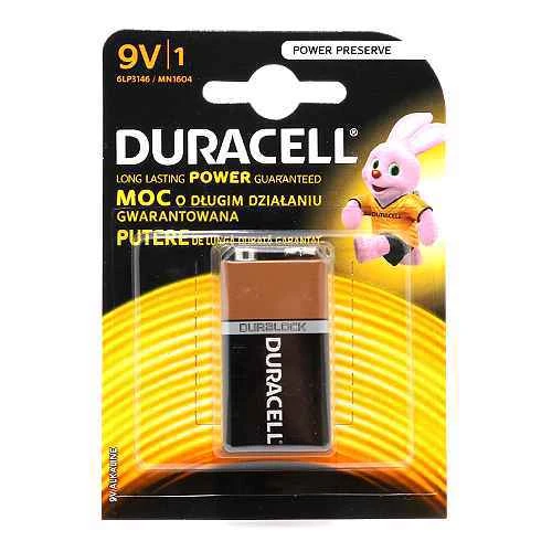 Baterija alkalna 9v 6lp3146/mn1604 blister 1/1 duracell