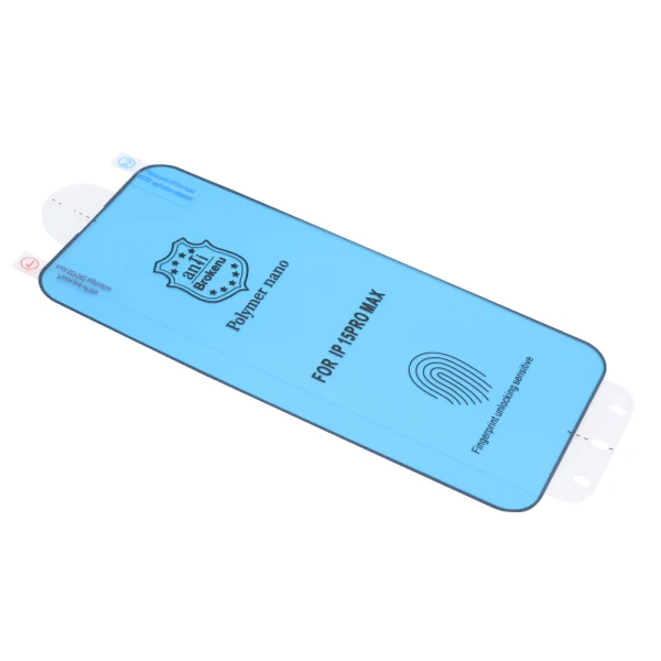 Folija za zastitu ekrana polymer nano za iphone 15 pro max (6.7)/iphone 16 plus (6.7) crna