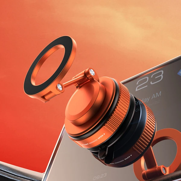Drzac za mobilni telefon oh-x92 magnet i vakum narandzasti