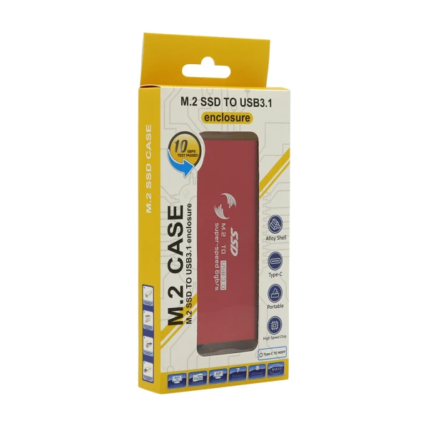Adapter ssd nvme - usb 3.1 crveni