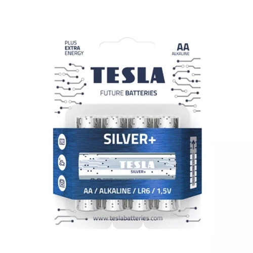 TESLA SILVER + Alkaline baterije AA 4 kom.