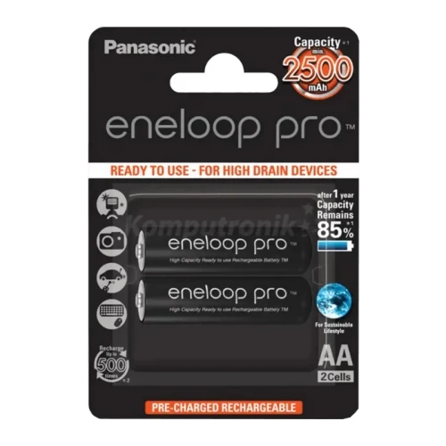 Panasonic baterija Eneloop pro AA punjive (BK-3HCDE2BE) 2 kom.