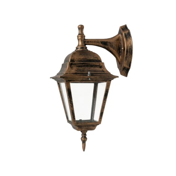 ARTE ILLUMINA kvadratna zidna baštenska svetiljka E27, IP44, bronza