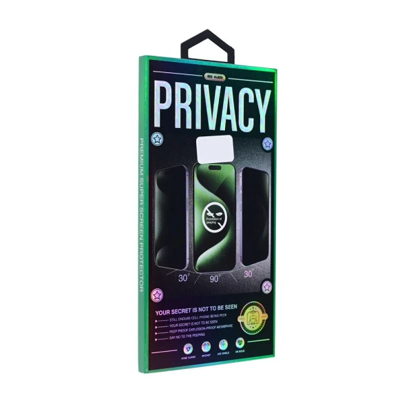 Zastitno Staklo Tempered Glass Privacy 2.5D full glue za iPhone 16 6.1 crna