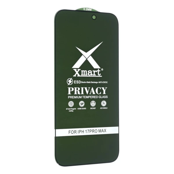 Zastitno staklo Tempered glass X mart 9D Privacy za iPhone 17 Pro Max 6.9