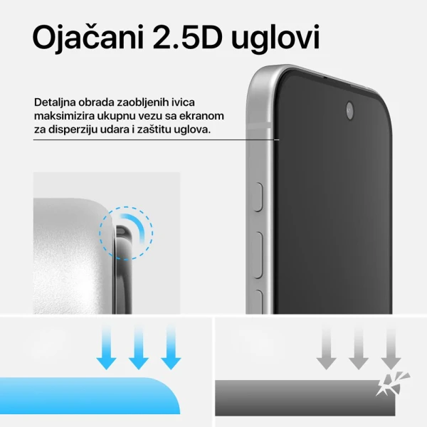 Zastitno staklo Tempered glass Teracell Titan 2.5D za iPhone 11 6.1/XR crni