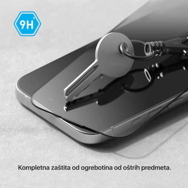 Zastitno staklo Tempered glass Teracell Titan 2.5D za Samsung S938B Galaxy S25 Ultra crni (fingerprint unlock)