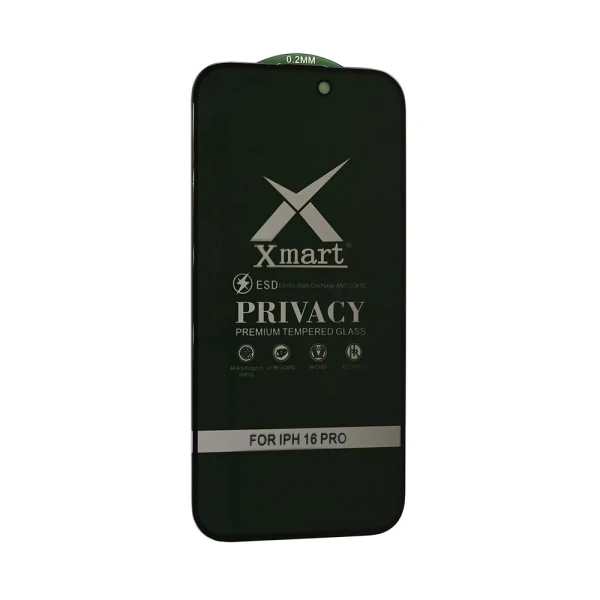 Zastitno staklo Tempered glass X mart 9D Privacy za iPhone 16 Pro 6.3
