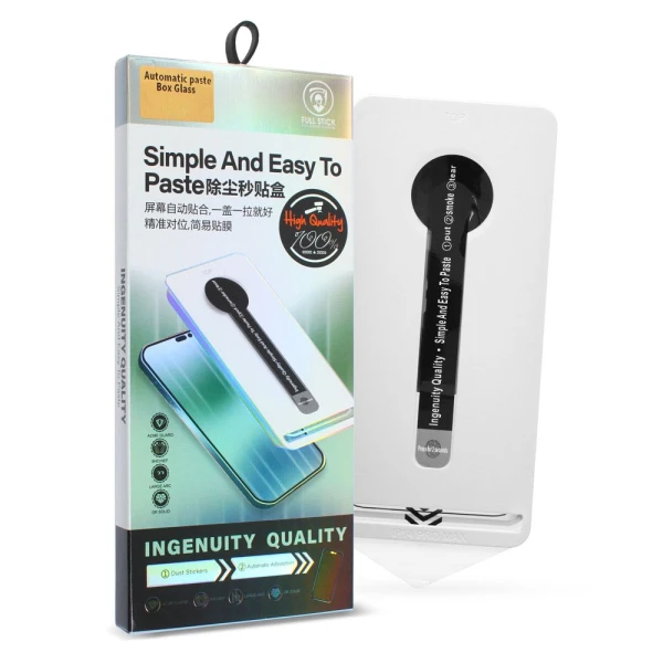 Zastitno Staklo Tempered glass 2.5D Automatic paste box za iPhone 13 Pro Max/14 Plus 6.7 crni