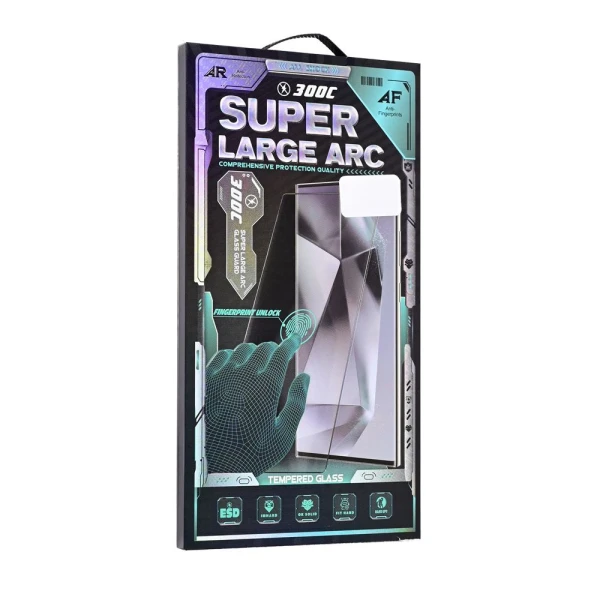Zastitno staklo Tempered Glass 2.5D full glue za Samsung S938B Galaxy S25 Ultra crni (fingerprint unlock)