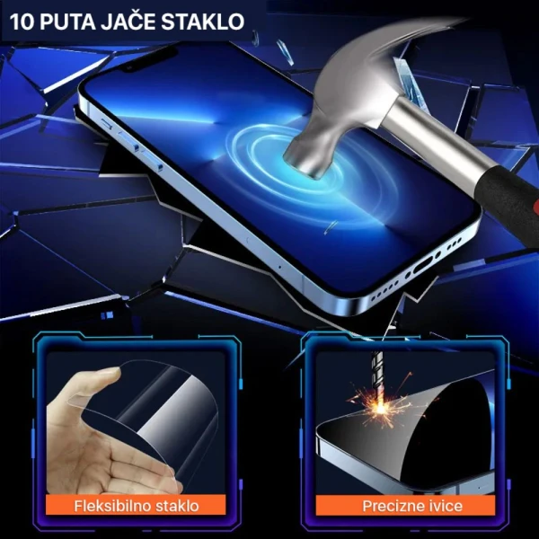 Zastitno Staklo Tempered glass 2.5D dust free Box za iPhone XR/11 6.1 crni