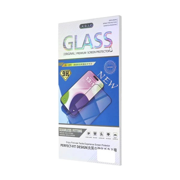 Zastitno staklo Tempered glass 21D za iPhone 17 Pro 6.3 crni