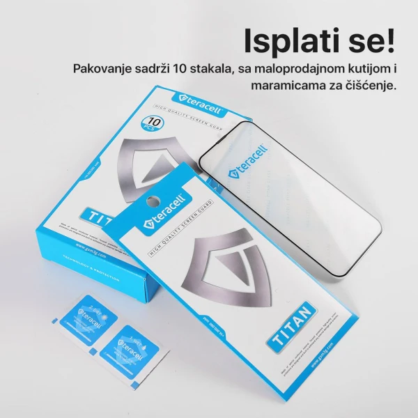 Zastitno staklo Tempered glass Teracell Titan 2.5D 10u1 za Samsung A346B Galaxy A34 5G crni