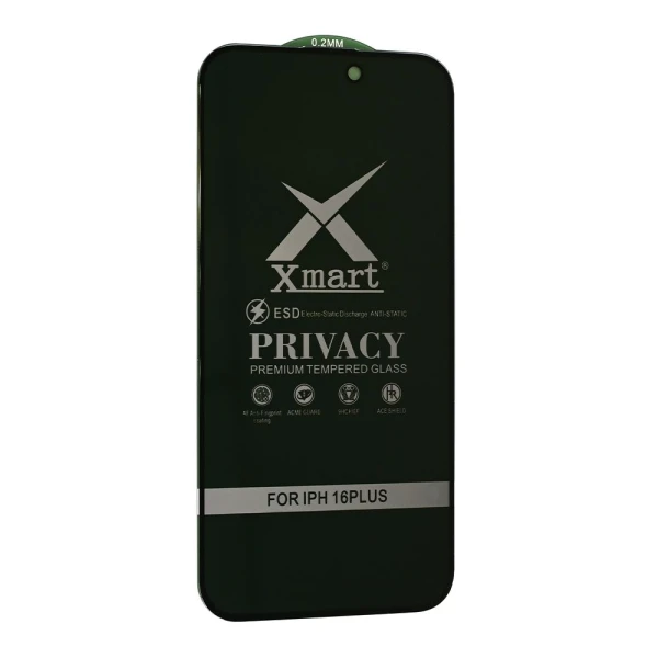 Zastitno staklo Tempered glass X mart 9D Privacy za iPhone 16 Plus 6.7
