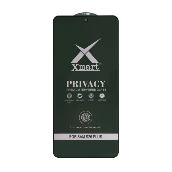 Zastitno staklo Tempered Glass X Mart 9D Privacy za Samsung S946B Galaxy S26 Plus (fingerprint unlock)