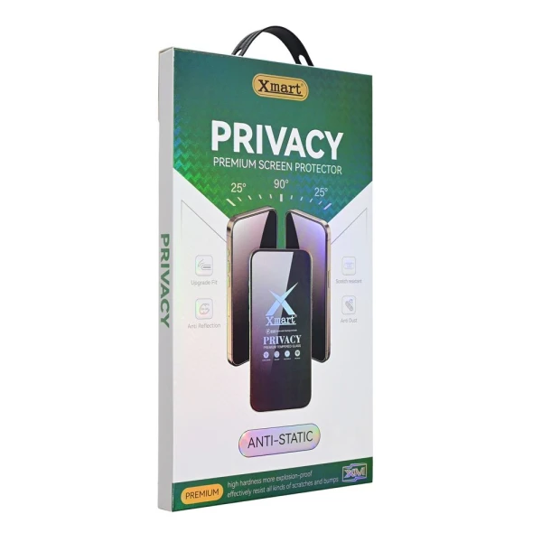 Zastitno staklo Tempered Glass X Mart 9D Privacy za Samsung S921B/S931B Galaxy S24/S25 (fingerprint unlock)