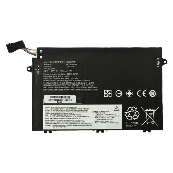 Baterija za laptop Lenovo Thinkpad E14 E15 E480 E490 E580 E590 L17C3P51 HQ2200 B
