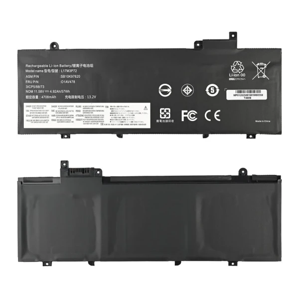 Baterija za laptop Lenovo T480s HQ2200 B