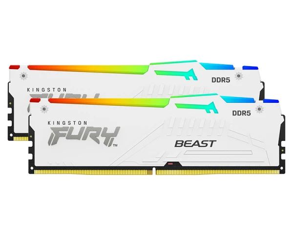 KINGSTON DIMM DDR5 64GB (2x32GB kit) 5600MT/s KF556C36BWEAK2-64 Fury Beast RGB White Expo