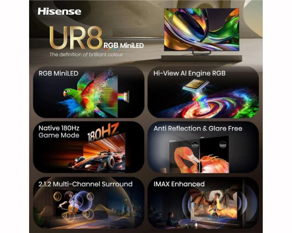 HISENSE 65 inča 65UR8S RGB Mini-LED 4K UHD Smart TV