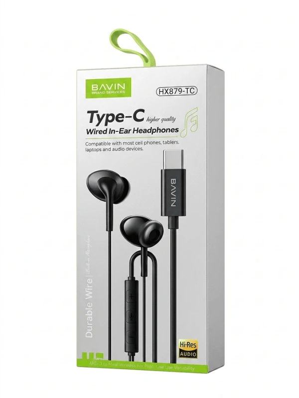 Bavin slušalice type C HX879-TC crna