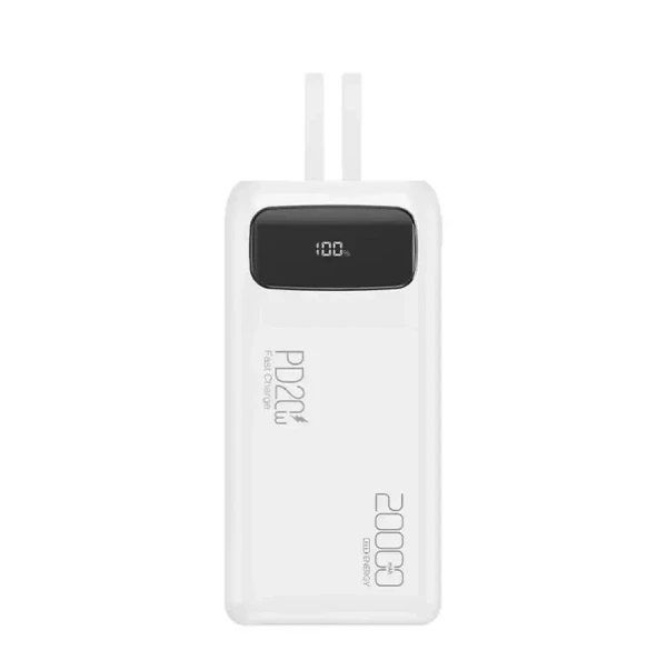 Bavin Power bank 20000mAh 22,5W  Type C & Ligtning  kabl - PC007S PRO bela