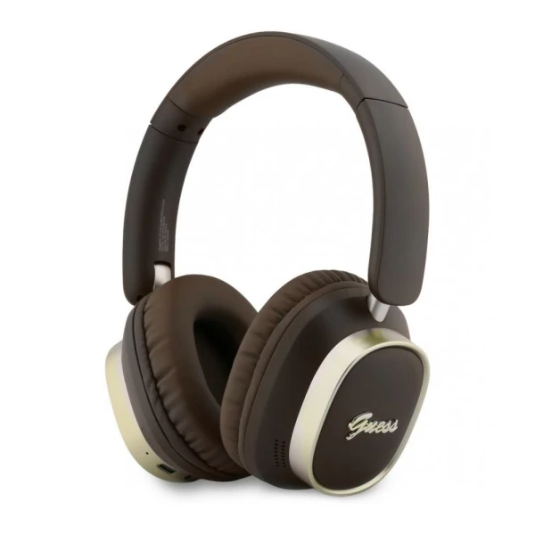 Bluetooth slusalice Guess ENC Rectangle Metal Script braon(GUBHV28HGCSMW)