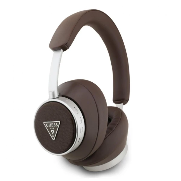 Bluetooth slusalice Guess ENC Saffiano Triangle Logo braon (GUBHC15PGMRTRW)