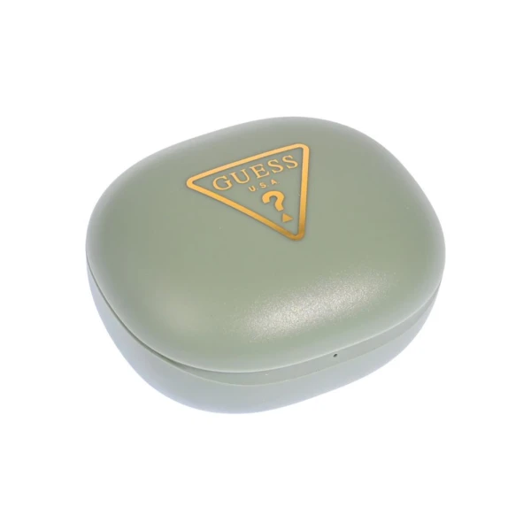 Bluetooth slusalice Guess TWS Flat Triangle Logo Electroplated zelene (GUTWST7FCETN)