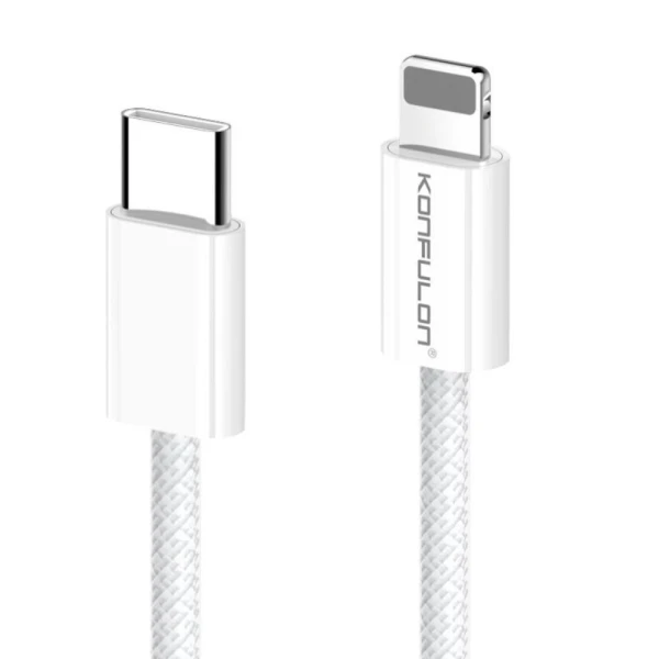Data kabl KONFULON DC81 27W Type C na iPhone lightning beli 1m