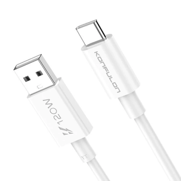 Data kabl KONFULON DC110, VIVO 120W, sa kablom USB na Type C beli 1m