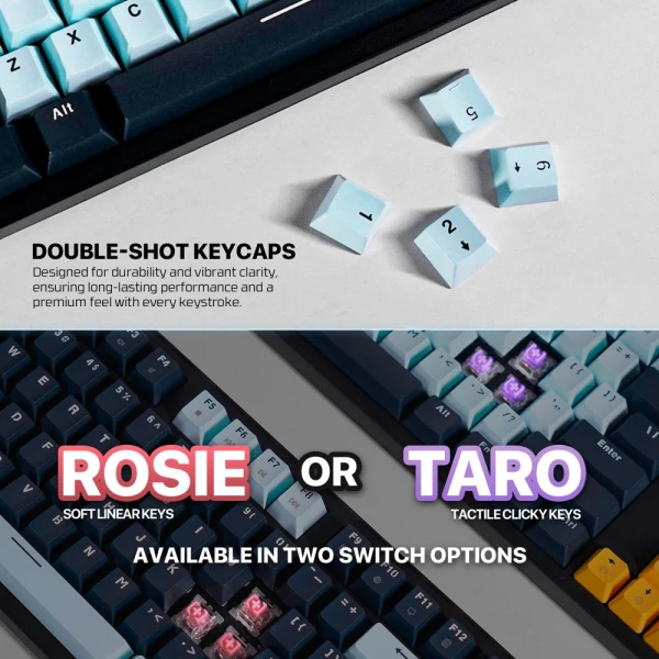 Tastatura Mehanicka Gaming Fantech MK890 RGB Atom MK96 SkyBlue (Rosie switch)