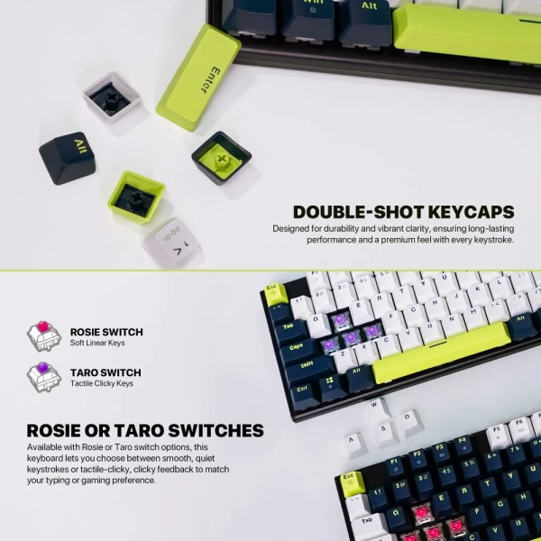 Tastatura Mehanicka Gaming Fantech MK877S RGB Atom 87S Mori plava (rosie switch)