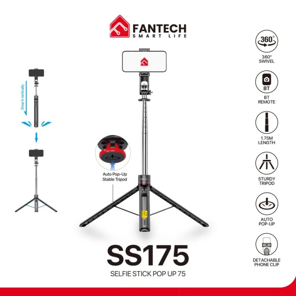 Selfie stick Fantech SS175 selfi stap crni