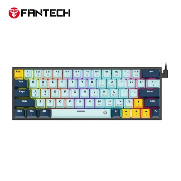 Tastatura Mehanicka Gaming Fantech MK874V2 RGB Atom 63 Mizu SkyBlue (rosie switch)