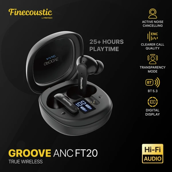 Bluetooth slusalice Fantech FT20 Groove ANC crne
